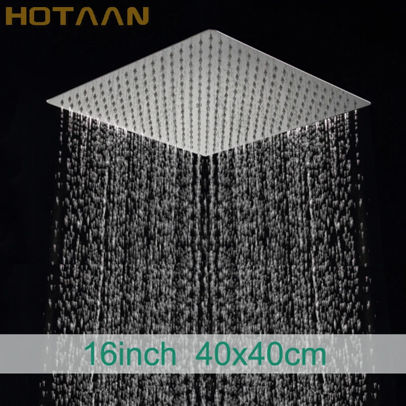 SUS 304# Stainless Steel Chrome Shower Head 16 inch 40x40cm Rainfall Head Celiling/Wall Mounted Bathroom Shower Accessories
SUS 304# Stainless Steel Chrome Shower Head 16 inch 40x40cm Rainfall Head Celiling/Wall Mounted Bathroom Shower Accessories