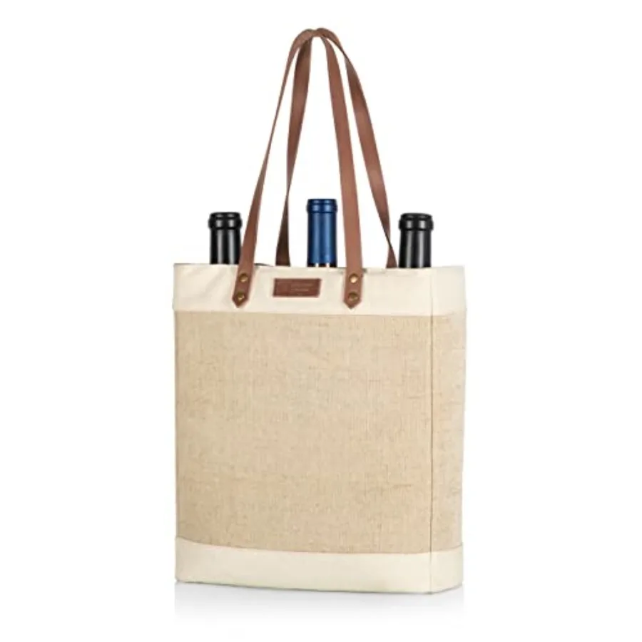 LEGACY - a brand - Pinot Jute 3 Bottle Insulated Wine Bag - Wine Tote Bag - Wine Gift Bag, Beige
LEGACY - a brand - Pinot Jute 3 Bottle Insulated Wine Bag - Wine Tote Bag - Wine Gift Bag, Beige