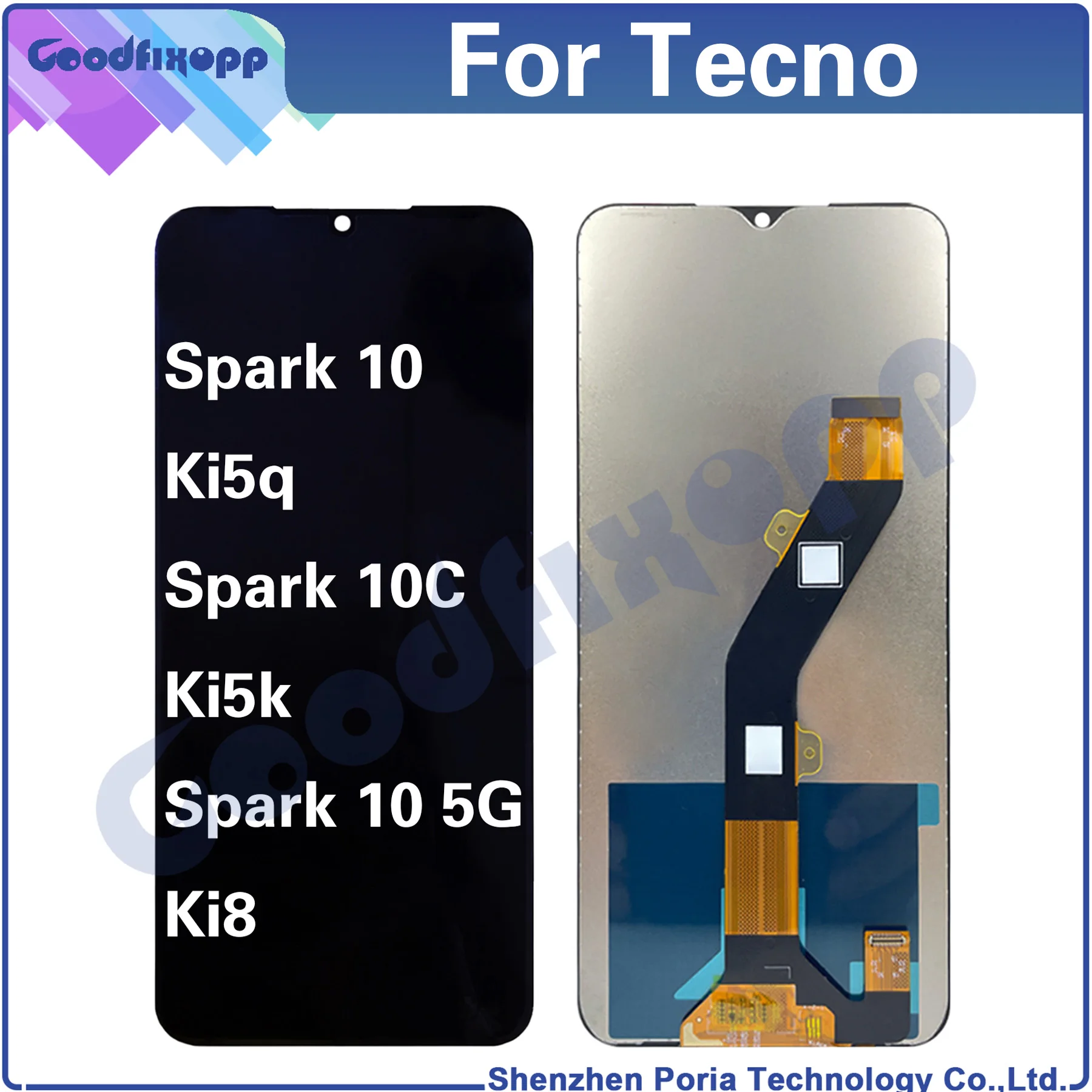 Для Tecno Spark 10 5G / Spark 10C Ki5q Ki5k Ki8 LCD дисплей кодирующий преобразователь сенсорного экрана в сборе запасные части
Для Tecno Spark 10 5G / Spark 10C Ki5q Ki5k Ki8 LCD дисплей кодирующий преобразователь сенсорного экрана в сборе запасные части