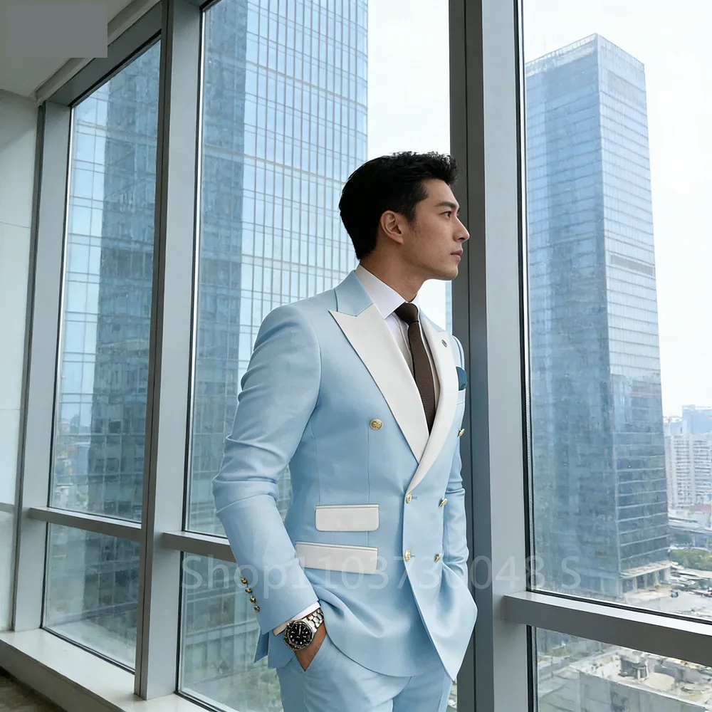 Men's Solid Color Slim Fit 2-Piece Wedding Tuxedo Formal Smoking Suit for Graduation Party Best Men's Groomsmen Attire
Men's Solid Color Slim Fit 2-Piece Wedding Tuxedo Formal Smoking Suit for Graduation Party Best Men's Groomsmen Attire