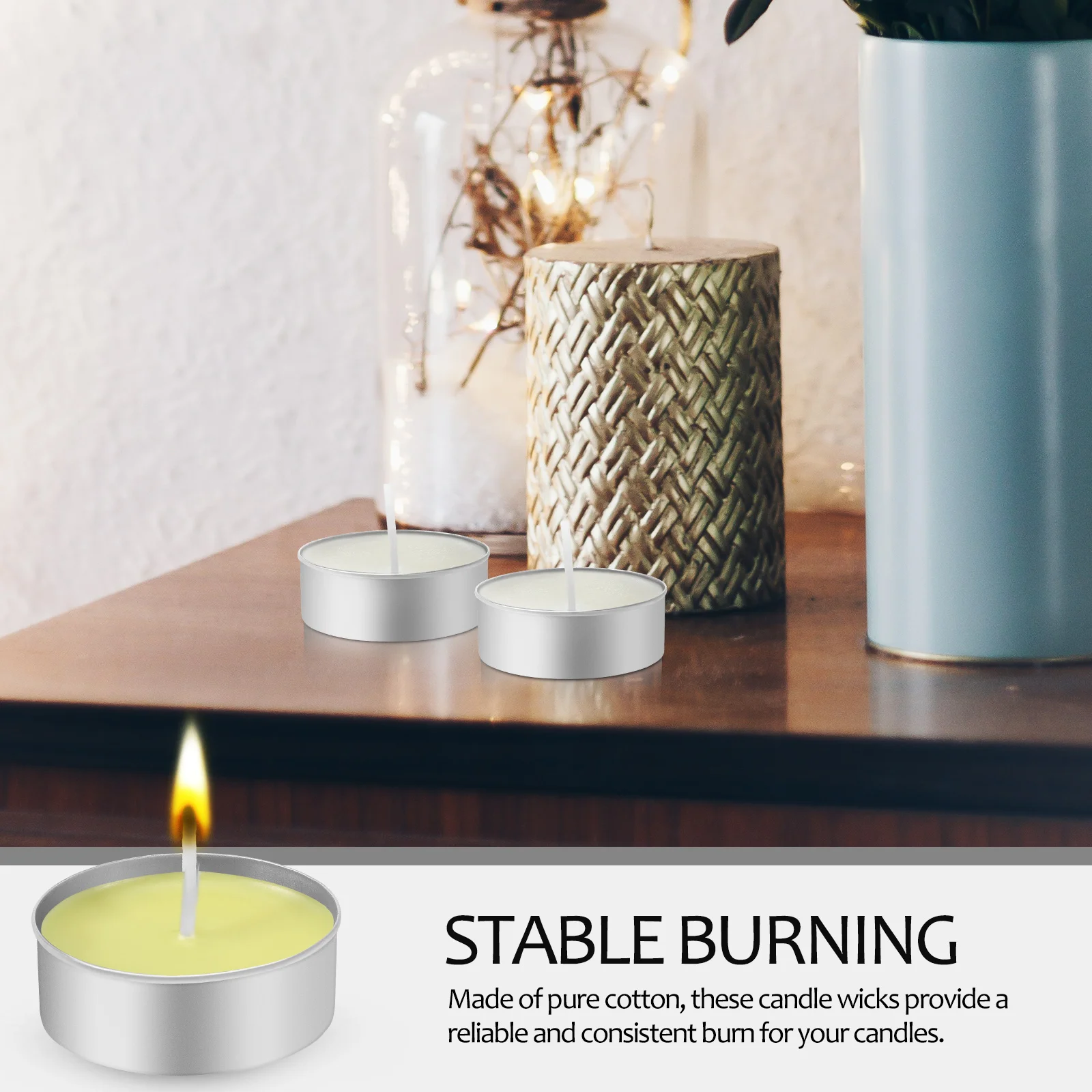 1 set Aluminum Tins 2 5cm Pure Cotton Wick Tealight Cups DIY Making Supplies Metal Holders Home Decor
1 set Aluminum Tins 2 5cm Pure Cotton Wick Tealight Cups DIY Making Supplies Metal Holders Home Decor