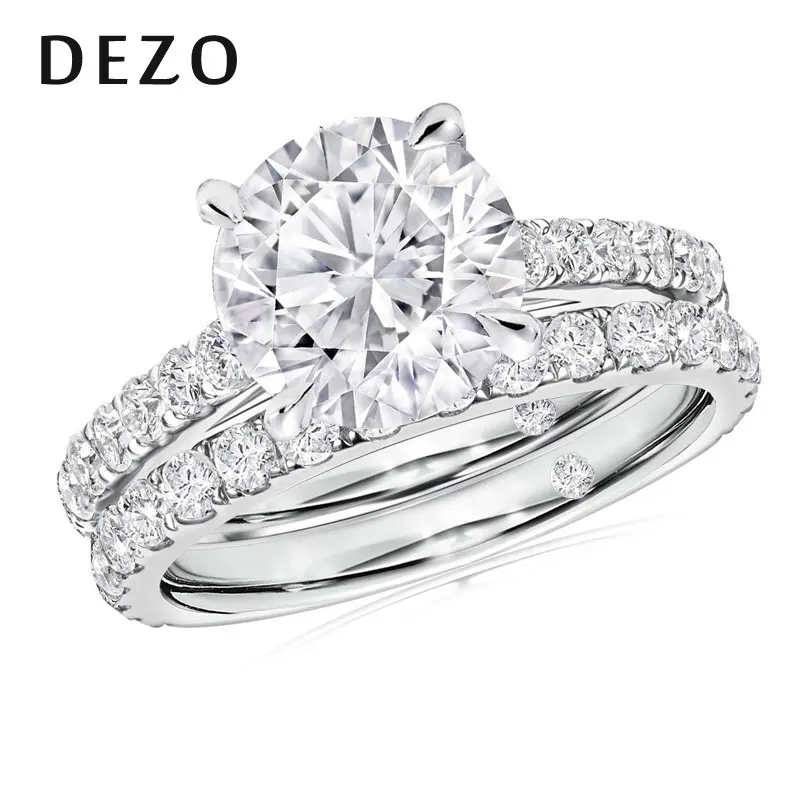DEZO 3ct Moissanite Diamond Wedding Band Ring Set Women 925 Sterling Silver Engagement Fashion Jewelry
DEZO 3ct Moissanite Diamond Wedding Band Ring Set Women 925 Sterling Silver Engagement Fashion Jewelry