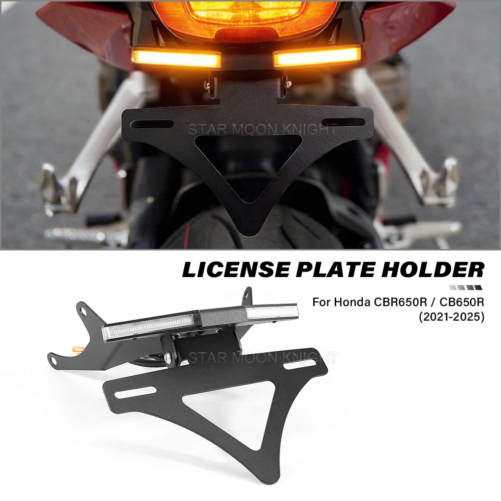 CBR650R CB650R Motorcycle License Plate Holder With Tail Light Registration Plate Bracket For Honda CB650 R CBR 650R (2021-2025)
CBR650R CB650R Motorcycle License Plate Holder With Tail Light Registration Plate Bracket For Honda CB650 R CBR 650R (2021-2025)