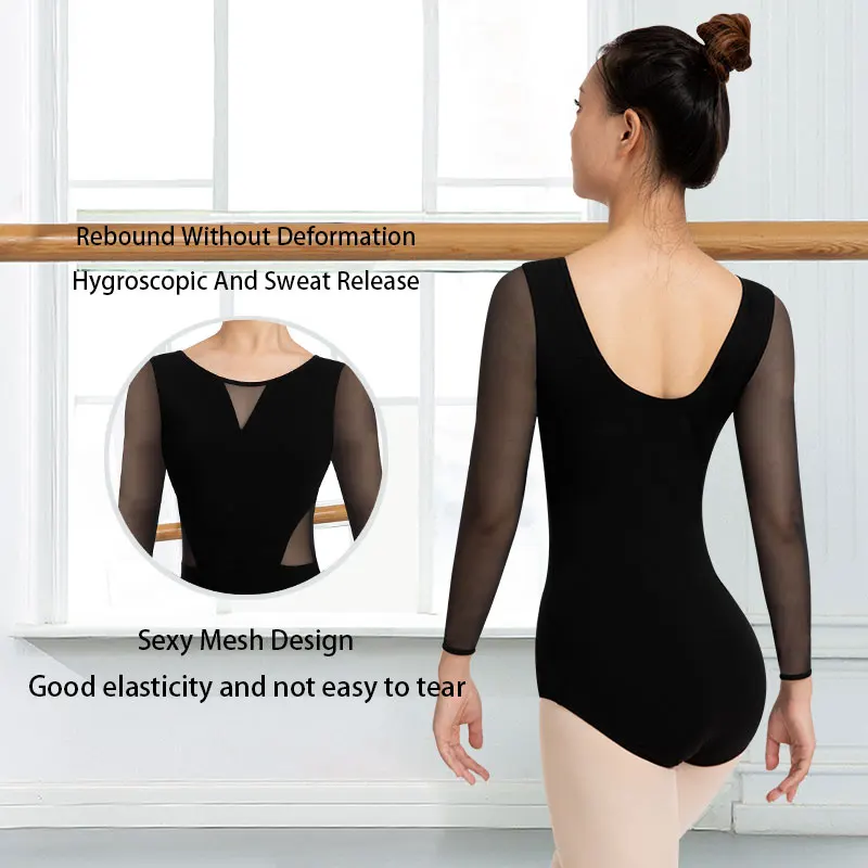 Women's Ballet Leotard Mesh Long Sleeve For Dance Practice,Waist And Chest Panel Mesh,Soft Chest Lining Ballet Clothes
Women's Ballet Leotard Mesh Long Sleeve For Dance Practice,Waist And Chest Panel Mesh,Soft Chest Lining Ballet Clothes