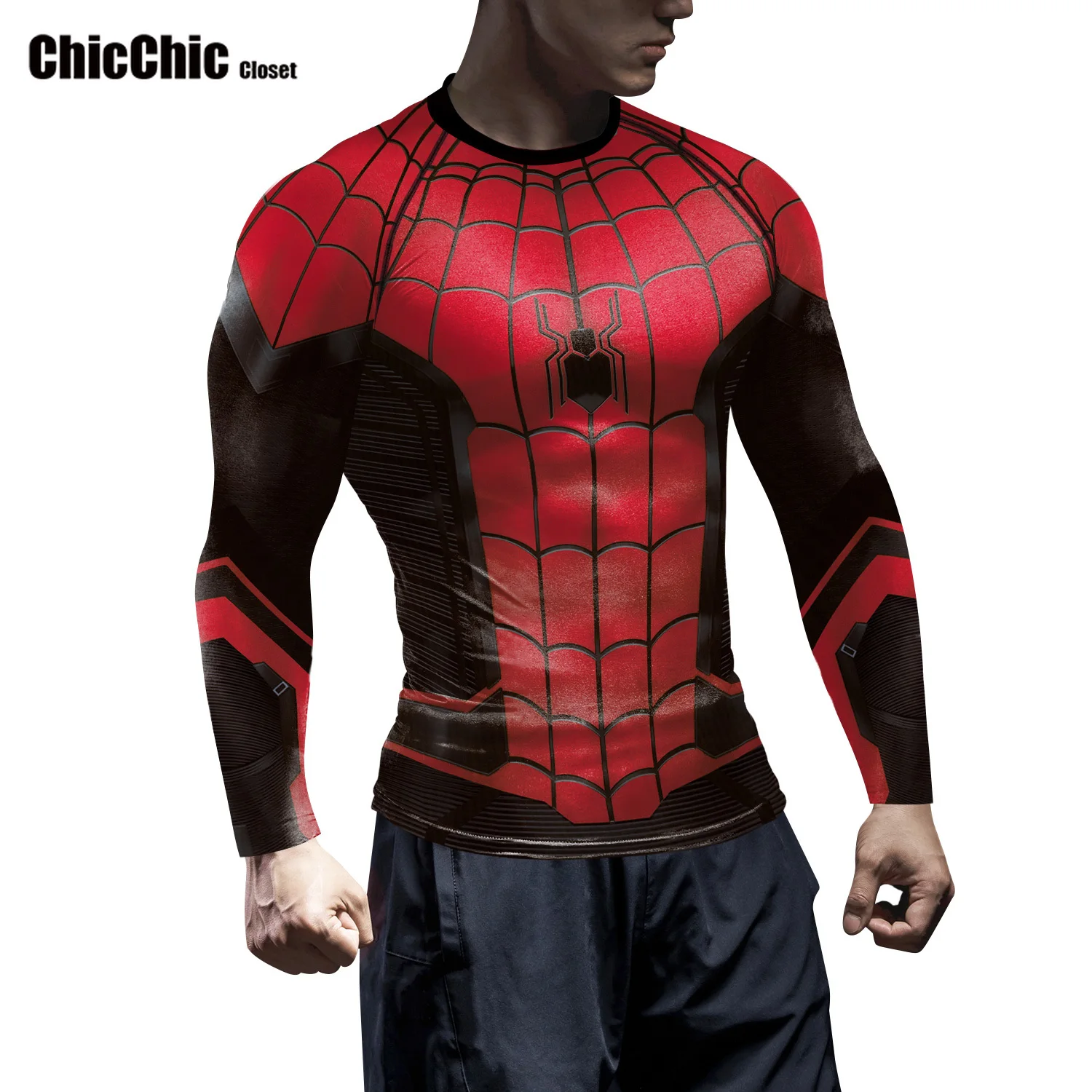 Compression Shirts for Men Long Sleeve Comics Spider Cosplay T-Shirt Superhero Top Elastic Fitness Sportwear Halloween Clothes
Compression Shirts for Men Long Sleeve Comics Spider Cosplay T-Shirt Superhero Top Elastic Fitness Sportwear Halloween Clothes