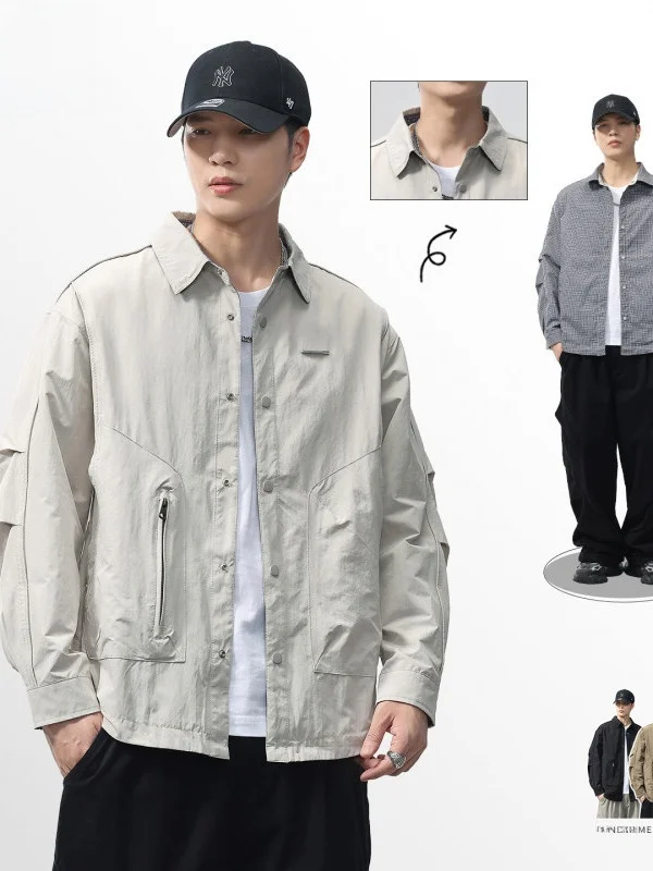 High Quali Men's Double-Sided Wear Faionable Casual Jaet Windproof Stand Fit Long Sve Polyester Fiber Inlay
High Quali Men's Double-Sided Wear Faionable Casual Jaet Windproof Stand Fit Long Sve Polyester Fiber Inlay