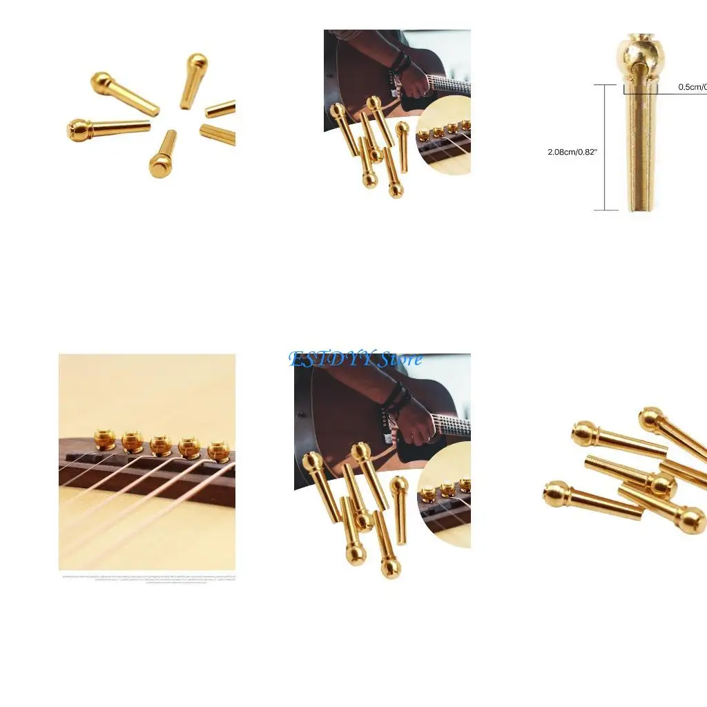 G6DE 6Pcs Guitar Strings Metal Acoustic Guitar Bridge Pins Brass Guitar Strings Fixed Cone String Pins String Nut Nails
G6DE 6Pcs Guitar Strings Metal Acoustic Guitar Bridge Pins Brass Guitar Strings Fixed Cone String Pins String Nut Nails