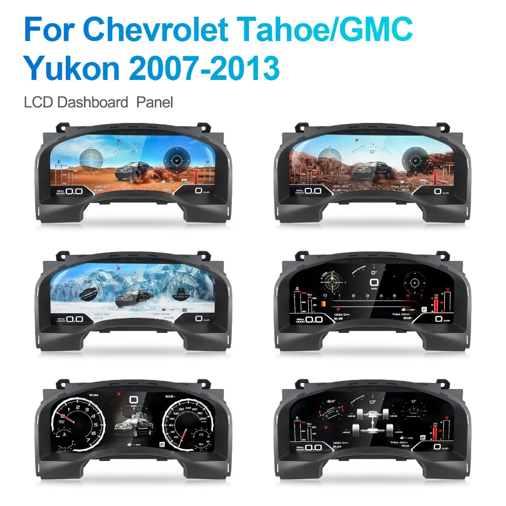 Новый для GMC Yukon Chevrolet Tahoe 2007 2013, автомобильный ЖК-дисплей, приборная панель, автоматический измеритель скорости, виртуальный кабин, цифровой кластер, экран приборов
Новый для GMC Yukon Chevrolet Tahoe 2007 2013, автомобильный ЖК-дисплей, приборная панель, автоматический измеритель скорости, виртуальный кабин, цифровой кластер, экран приборов