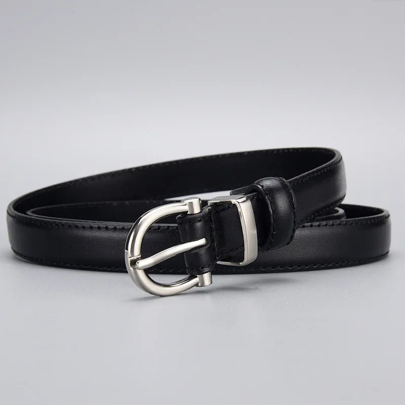Luxury High-end Leather Belt Women's Top Layer Cowhide Black Thin Belt Genuine Leather Simple and Classic Fashion Belt
Luxury High-end Leather Belt Women's Top Layer Cowhide Black Thin Belt Genuine Leather Simple and Classic Fashion Belt