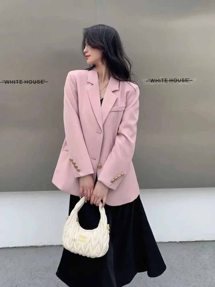Insozkdg Pink Women Suit Jacket 2024 Spring Autumn New Casual Korean Style Slimming High-end Single-breasted Loose Suit Blazer
Insozkdg Pink Women Suit Jacket 2024 Spring Autumn New Casual Korean Style Slimming High-end Single-breasted Loose Suit Blazer