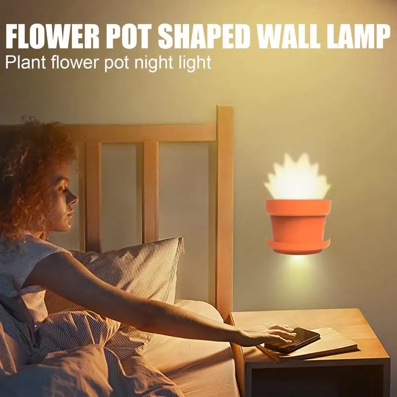 Flower Pot Night Light Smart Projection Night Light Decorative Lamp With 3 Plant Projections USB Rechargeable Intelligent Moving
Flower Pot Night Light Smart Projection Night Light Decorative Lamp With 3 Plant Projections USB Rechargeable Intelligent Moving