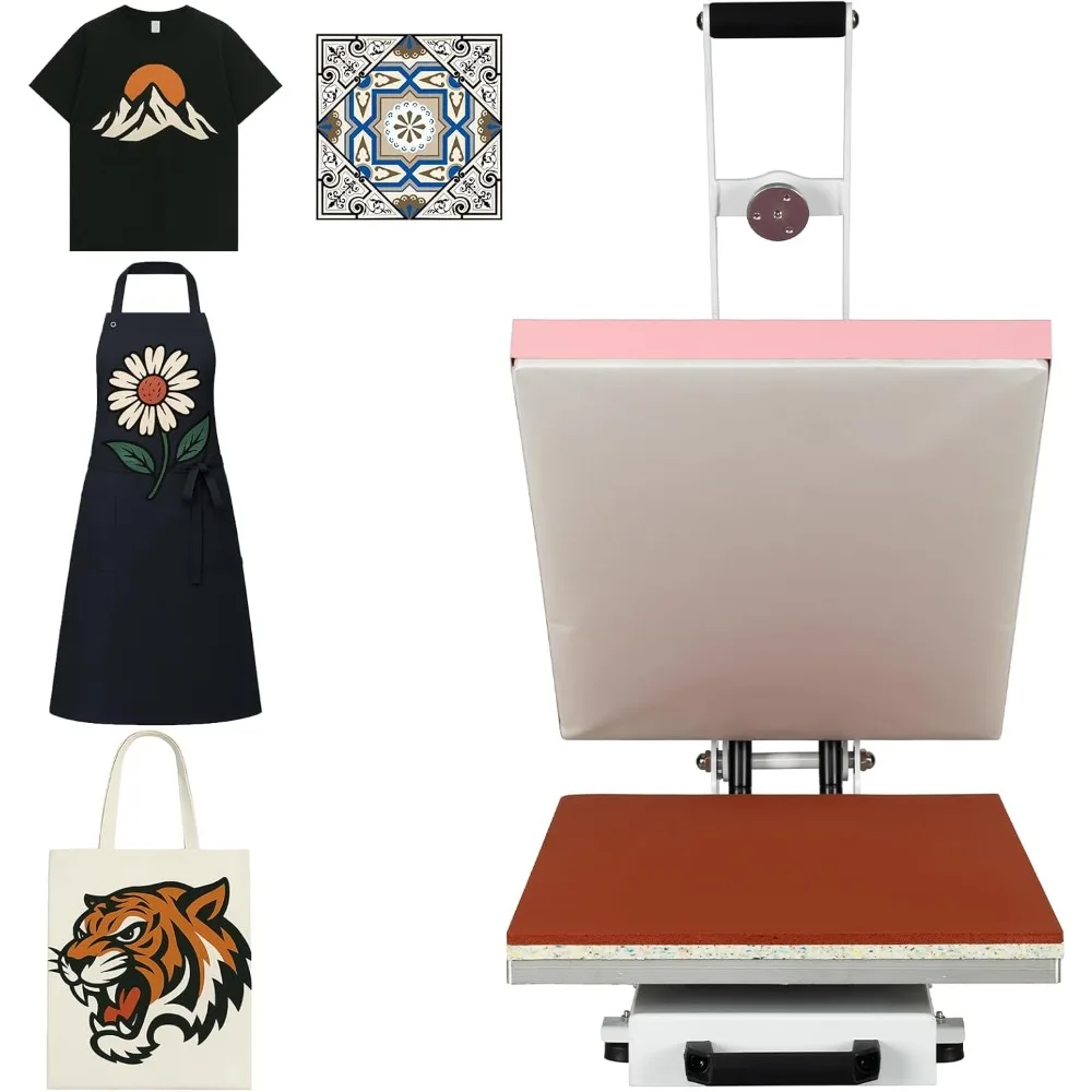 16x24 Inch Heat Press, 110V 2000W High Pressure Clamshell Heat Press Machine for T-Shirt, Professional Digital Control Heat
16x24 Inch Heat Press, 110V 2000W High Pressure Clamshell Heat Press Machine for T-Shirt, Professional Digital Control Heat