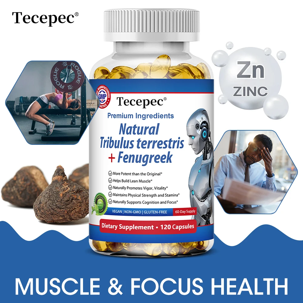 Natural Tribulus Terrestris+ Fenugreek Capsules - with Maca - Supports Energy,Mood,Stamina & Immunity
Natural Tribulus Terrestris+ Fenugreek Capsules - with Maca - Supports Energy,Mood,Stamina & Immunity