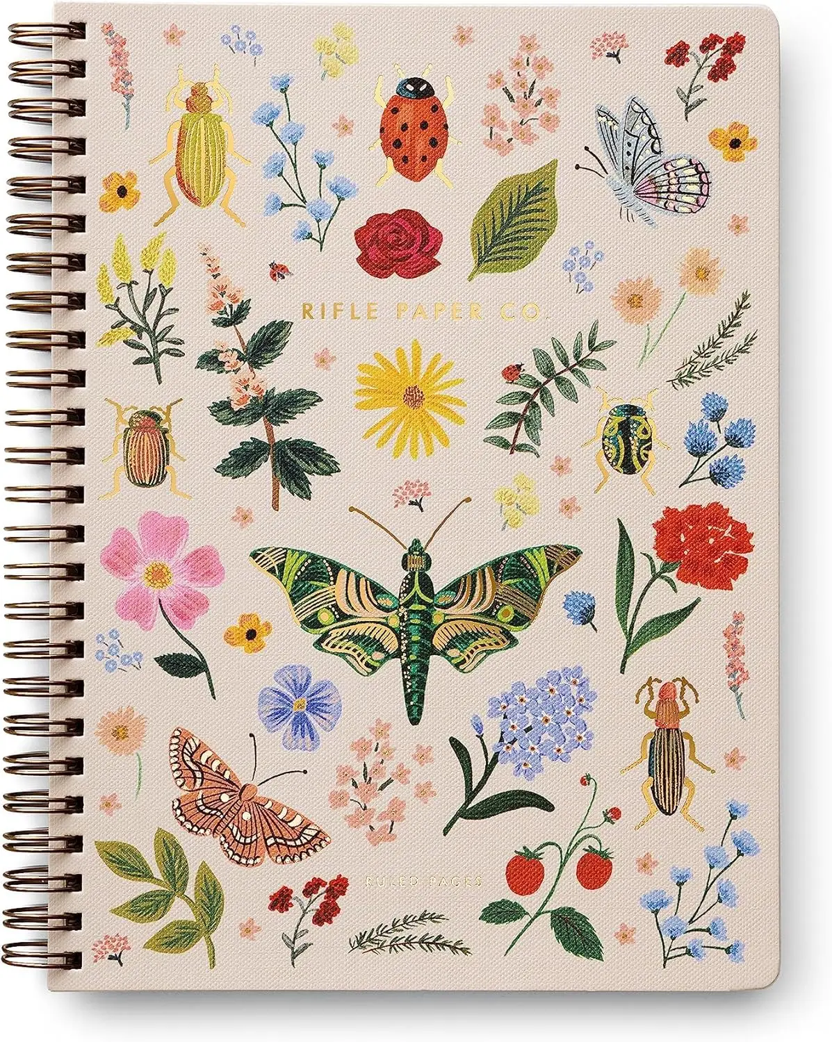 Spiral Notebook | 150 Ruled Pages, Inner Storage Pocket Folders, Double-Spiral Binding, Metallic Gold Foil Accents (8.25" L x 6.25" W), Curio
Spiral Notebook | 150 Ruled Pages, Inner Storage Pocket Folders, Double-Spiral Binding, Metallic Gold Foil Accents (8.25" L x 6.25" W), Curio