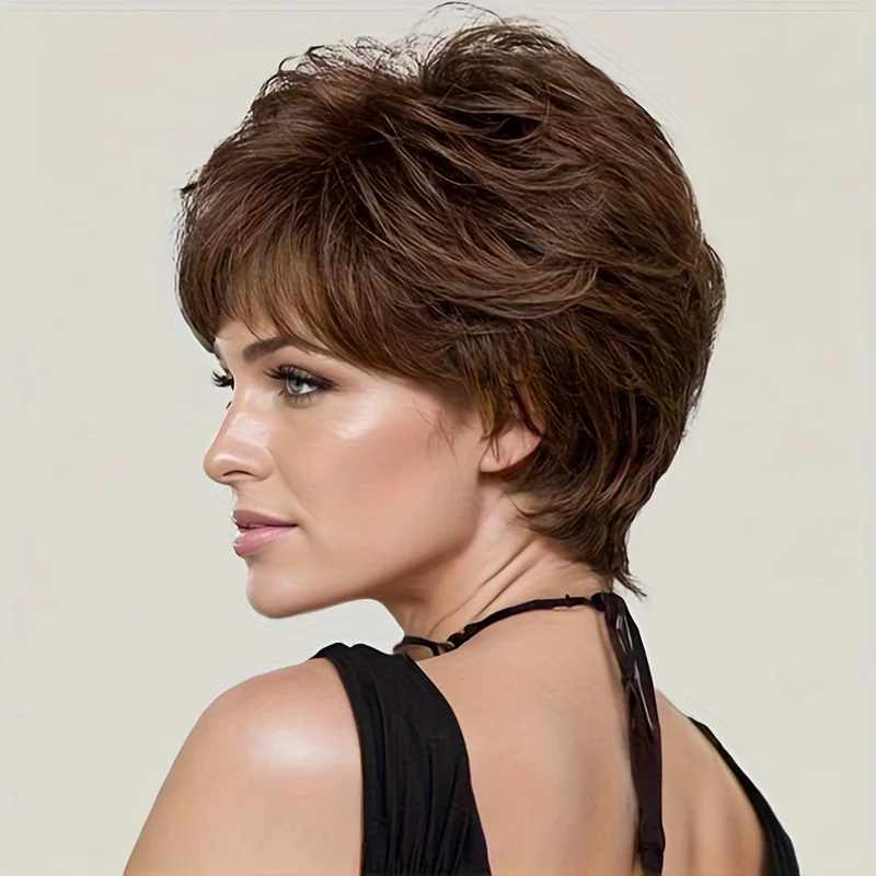 Women's Synthetic Wig with Side-Swept Waves, Voluminous Fashionable Black Curly Hair Wig, Suitable for Daily Wear and Cosplay
Women's Synthetic Wig with Side-Swept Waves, Voluminous Fashionable Black Curly Hair Wig, Suitable for Daily Wear and Cosplay