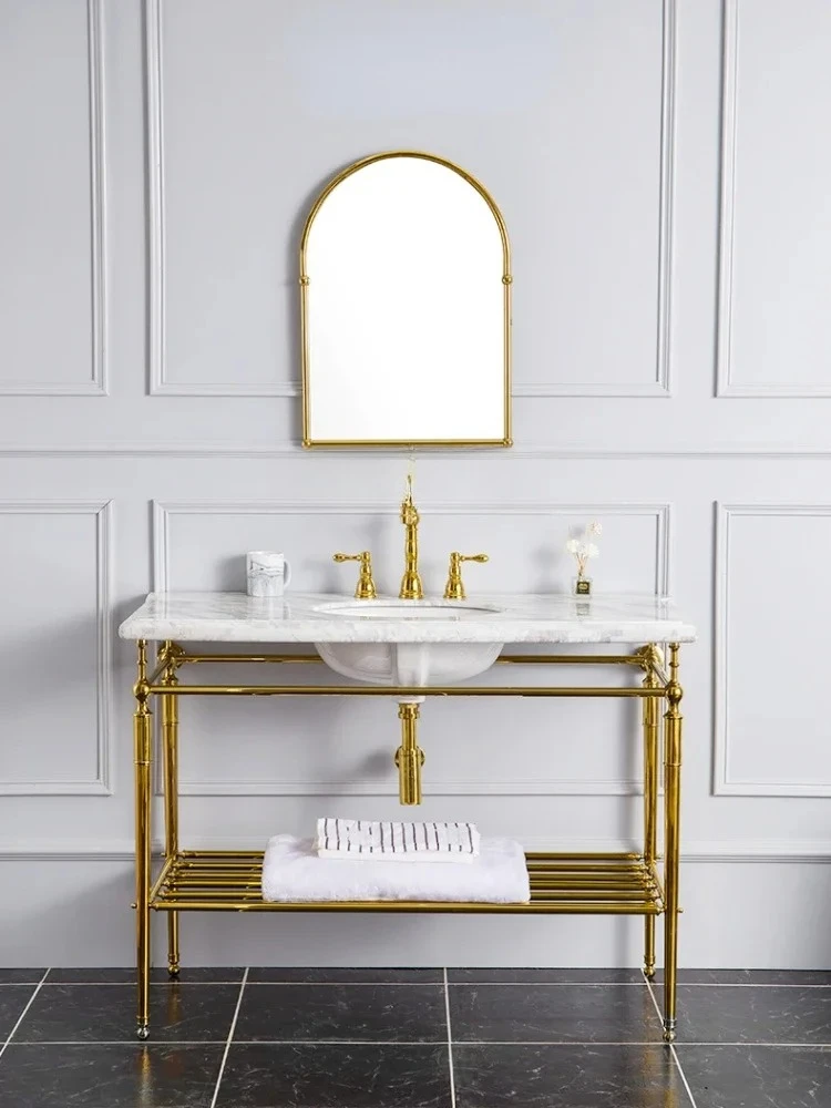 yj Mild Luxury Retro Floor-Type Pure Copper Bracket Marble Inter-Platform Basin Bathroom Wash Basin
yj Mild Luxury Retro Floor-Type Pure Copper Bracket Marble Inter-Platform Basin Bathroom Wash Basin