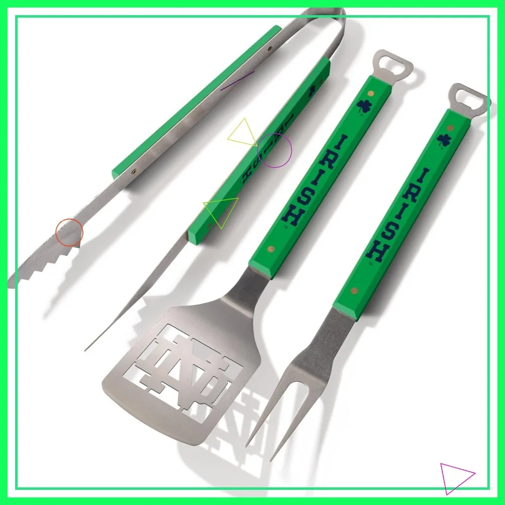 NCAA Team Color BBQ Set with Bottle Opener - 3-Piece Stainless Steel Grill Tools
NCAA Team Color BBQ Set with Bottle Opener - 3-Piece Stainless Steel Grill Tools