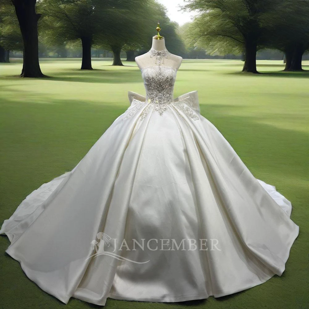 Romantic Strapless Bridal Dress Sparkly Pearl Wedding Gown Superfine Customized Ball Gown Bride Robe Vestido De Novia
Romantic Strapless Bridal Dress Sparkly Pearl Wedding Gown Superfine Customized Ball Gown Bride Robe Vestido De Novia