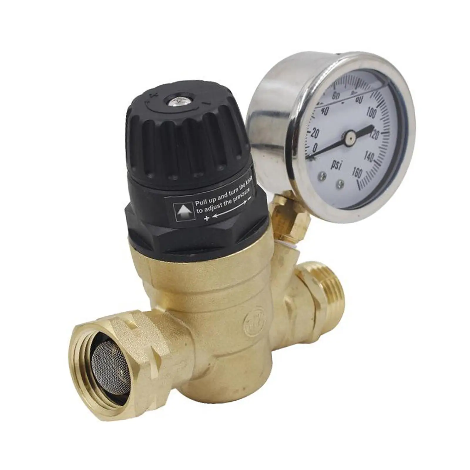 RV Water Pressure Regulator Valve Adjustable Water Pressure Reducer for Hose
RV Water Pressure Regulator Valve Adjustable Water Pressure Reducer for Hose