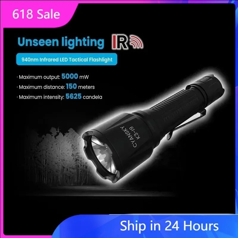Cyansky K3-I9 Infrare Tactical Flashlight LED Long-Range Powerful 5000mAh for Action Police Law Enforcement Hunting and Shooting
Cyansky K3-I9 Infrare Tactical Flashlight LED Long-Range Powerful 5000mAh for Action Police Law Enforcement Hunting and Shooting