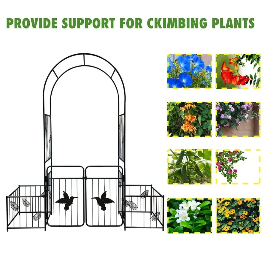 Metal Garden Arch Garden Arbor Trellis Climbing Plants Support Arch Outdoor Arch Wedding Arch Party Events Archway Black
Metal Garden Arch Garden Arbor Trellis Climbing Plants Support Arch Outdoor Arch Wedding Arch Party Events Archway Black
