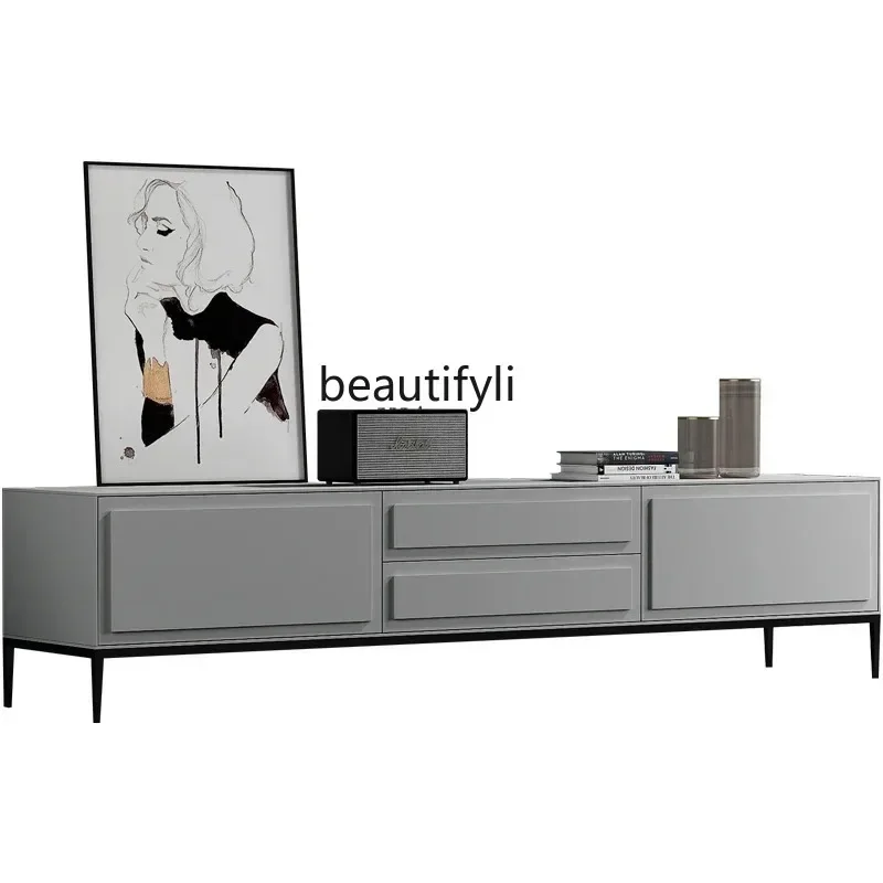 60.Italian minimalist style TV cabinet baking paint living room audio-visual floor cabinet combination coffee table
60.Italian minimalist style TV cabinet baking paint living room audio-visual floor cabinet combination coffee table