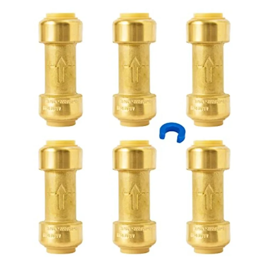 Check Valve, No Lead Brass Push to Connect Plumbg Fittgs to Connect PEX, Copper, CPVC, PE-RT, With A Disconnect Clip, of
Check Valve, No Lead Brass Push to Connect Plumbg Fittgs to Connect PEX, Copper, CPVC, PE-RT, With A Disconnect Clip, of