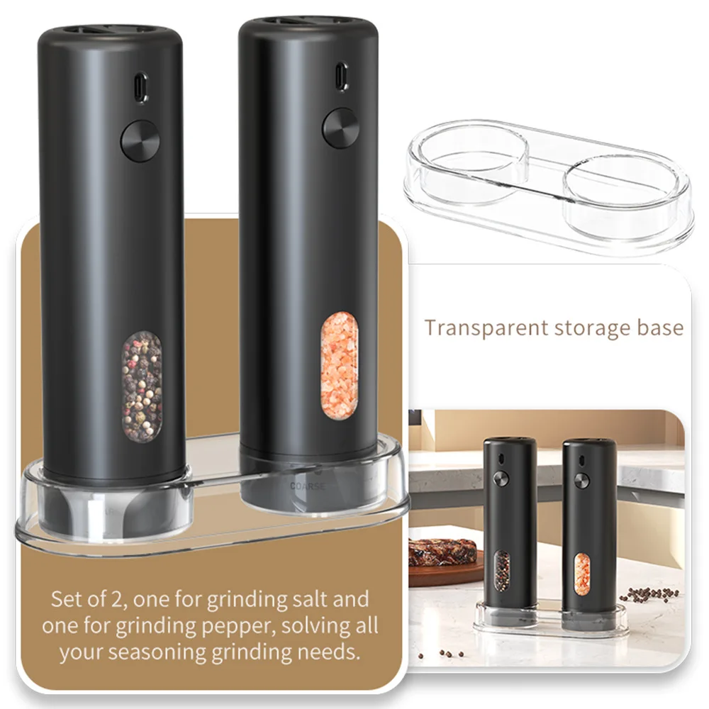 USB Rechargeable Electric Pepper Grinder 5-Gear Automatic Rose Salt Grinder Type-C Rechargeable Electric Pepper Grinder
USB Rechargeable Electric Pepper Grinder 5-Gear Automatic Rose Salt Grinder Type-C Rechargeable Electric Pepper Grinder