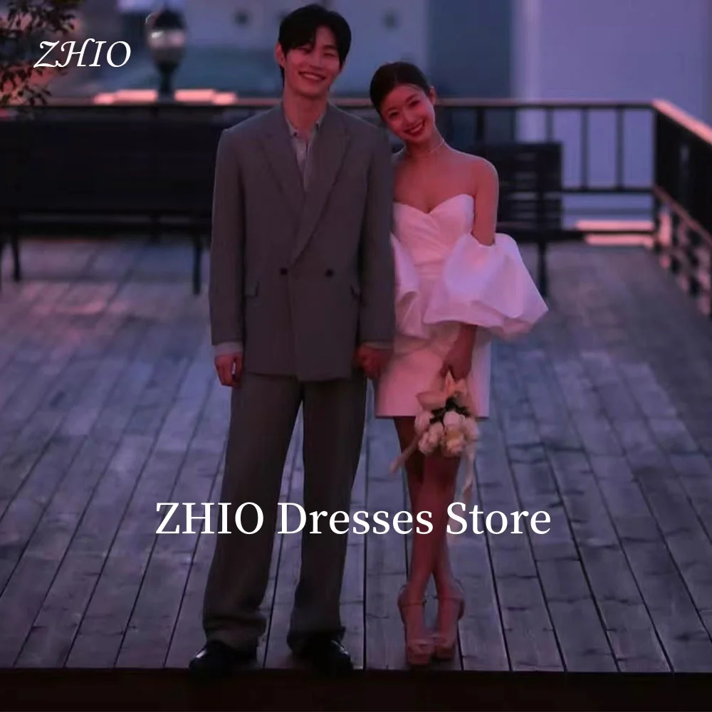 ZHIO Simple Mini Wedding Party Dresses Off the Shoulder Puff Sleeves Beach Evening Bridal Gown Korea Photo Shoot Customized
ZHIO Simple Mini Wedding Party Dresses Off the Shoulder Puff Sleeves Beach Evening Bridal Gown Korea Photo Shoot Customized