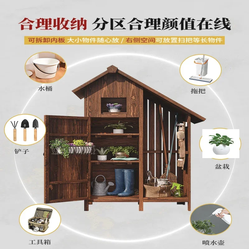 Outdoor anticorrosive wood storage house garden courtyard ovary storage large capacity deepened waterproof
Outdoor anticorrosive wood storage house garden courtyard ovary storage large capacity deepened waterproof