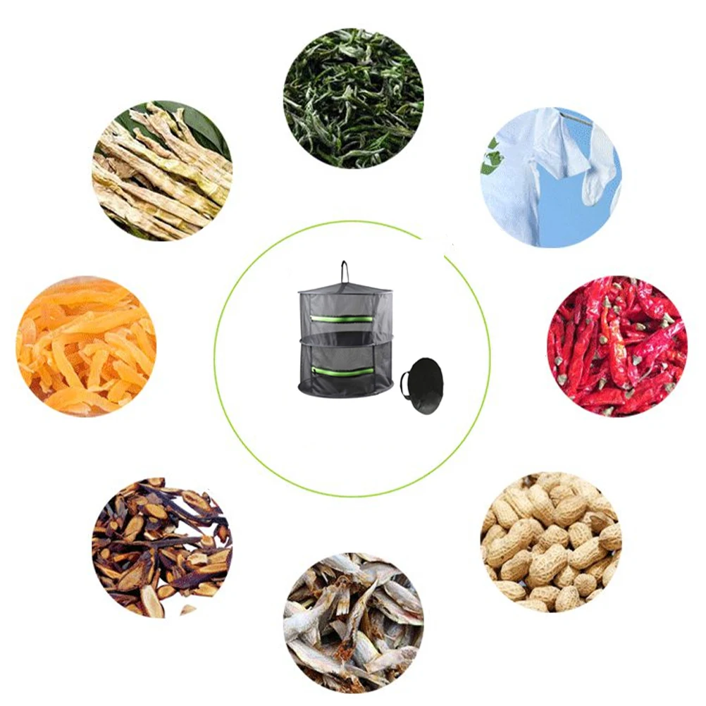 Folding Drying Net 2 Layers Round Zipper Mesh Kitchen Basket Storage Bag High Elasticity Dry Clothes Food Plants Petals Herbs
Folding Drying Net 2 Layers Round Zipper Mesh Kitchen Basket Storage Bag High Elasticity Dry Clothes Food Plants Petals Herbs