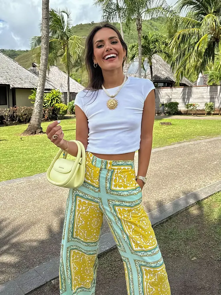 HH Summer Women Street Fashion Linen Plaid Printing Wide Leg Pants Woman Casual Zipper High Waist Straight Long Pants
HH Summer Women Street Fashion Linen Plaid Printing Wide Leg Pants Woman Casual Zipper High Waist Straight Long Pants