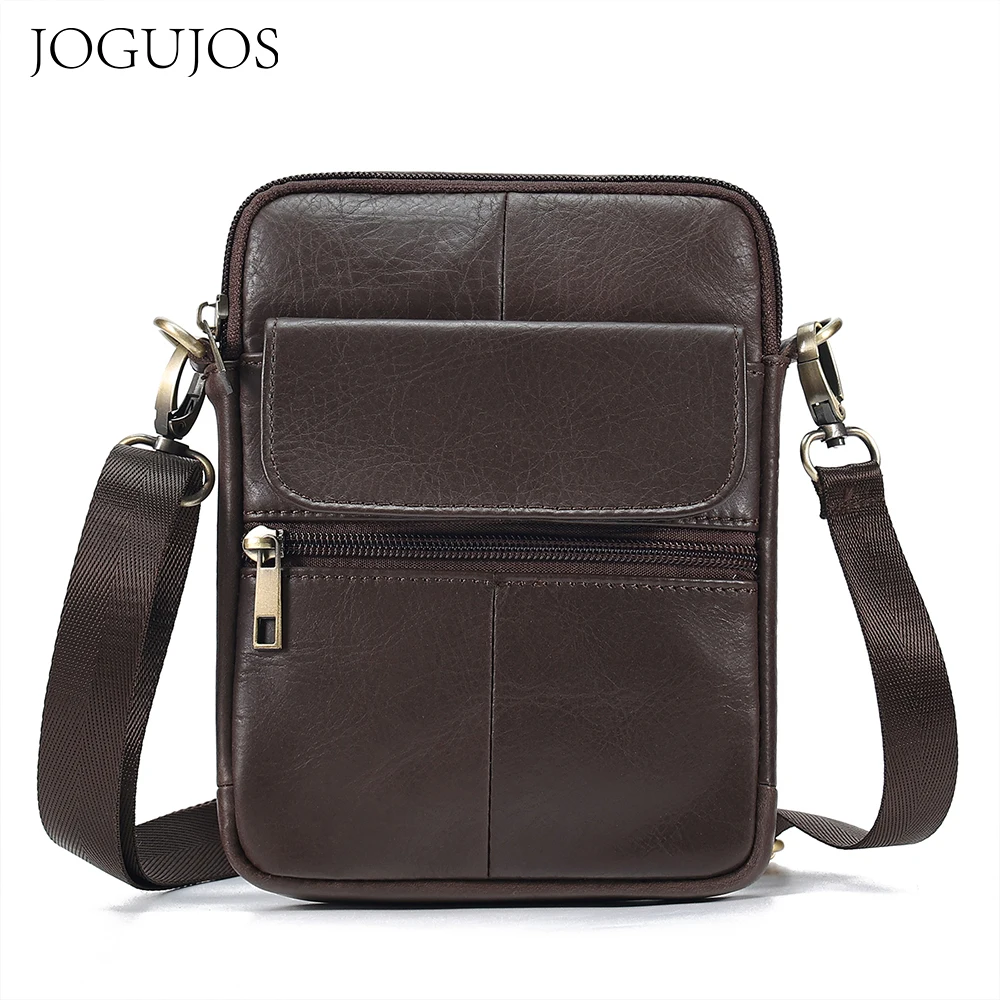 JOGUJOS Genuine Cowhide Leather Men Shoulder Bag Fashion Small Messenger Bag for 7.9" iPad Tablet Work Casual Crossbody Bags
JOGUJOS Genuine Cowhide Leather Men Shoulder Bag Fashion Small Messenger Bag for 7.9" iPad Tablet Work Casual Crossbody Bags
