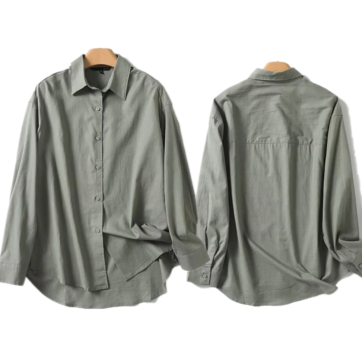 Dave&Di French Minimalist Light Green Cotton Linen Shirt Women Regular Fit Casual Blouse Women Blusas Mujer De Moda 2024 Shirt
Dave&Di French Minimalist Light Green Cotton Linen Shirt Women Regular Fit Casual Blouse Women Blusas Mujer De Moda 2024 Shirt