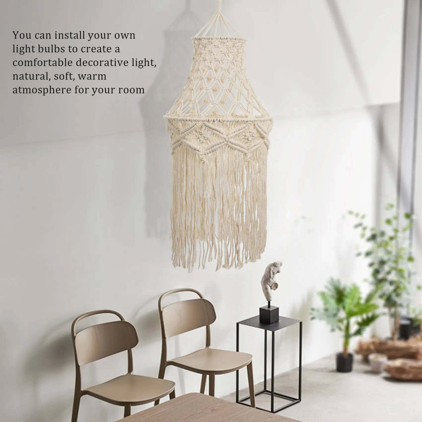 ABZL Macrame Lamp Shade Hanging Pendant Light Cover Modern Office Bedroom Living Room Nursery Dorm Room Bohemian Home Decor
ABZL Macrame Lamp Shade Hanging Pendant Light Cover Modern Office Bedroom Living Room Nursery Dorm Room Bohemian Home Decor