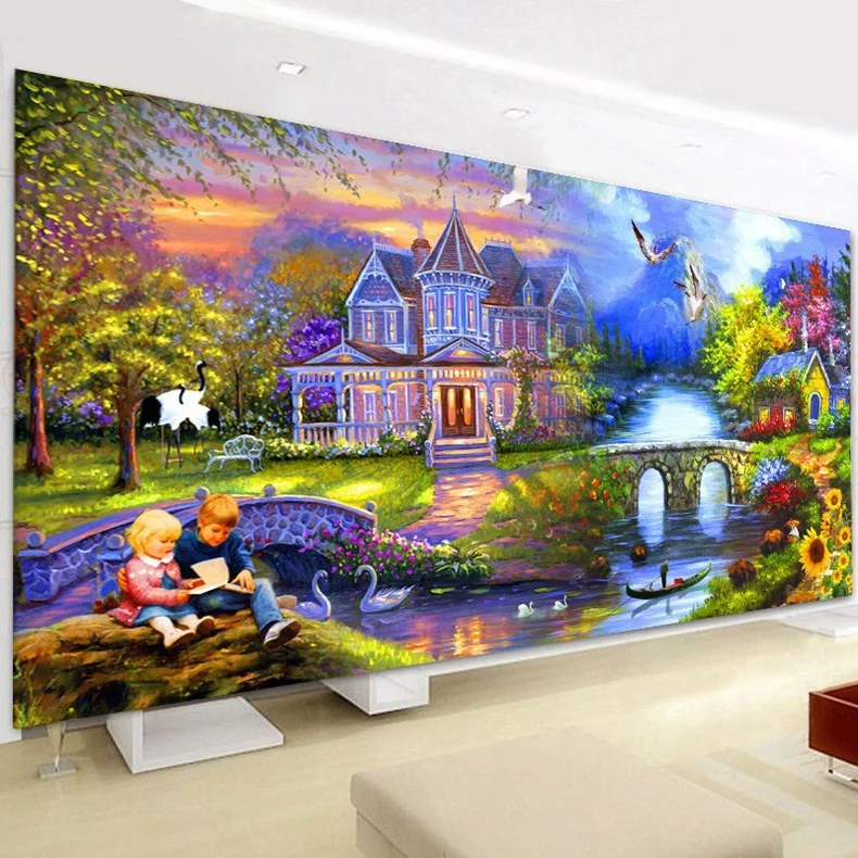 DIY full Diamond Embroidery,Round Diamond Garden Cottage Dream Home Living room decoration rhinestone Diamond painting
DIY full Diamond Embroidery,Round Diamond Garden Cottage Dream Home Living room decoration rhinestone Diamond painting