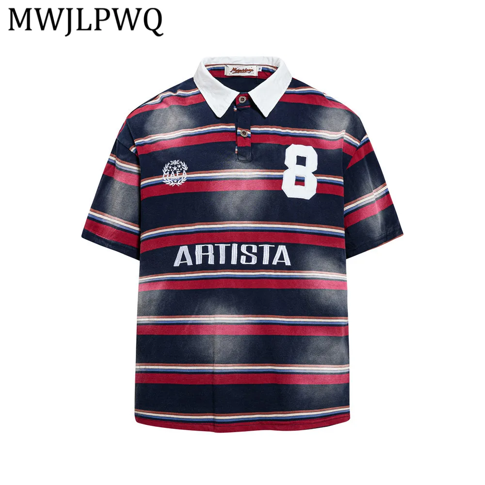 MWJLPWQ Unisex Striped Polo Vintage Striped Polo Shirt Number 8 Print Loose Fit Short Sleeve Casual Daily Wear Streetwear 15432
MWJLPWQ Unisex Striped Polo Vintage Striped Polo Shirt Number 8 Print Loose Fit Short Sleeve Casual Daily Wear Streetwear 15432