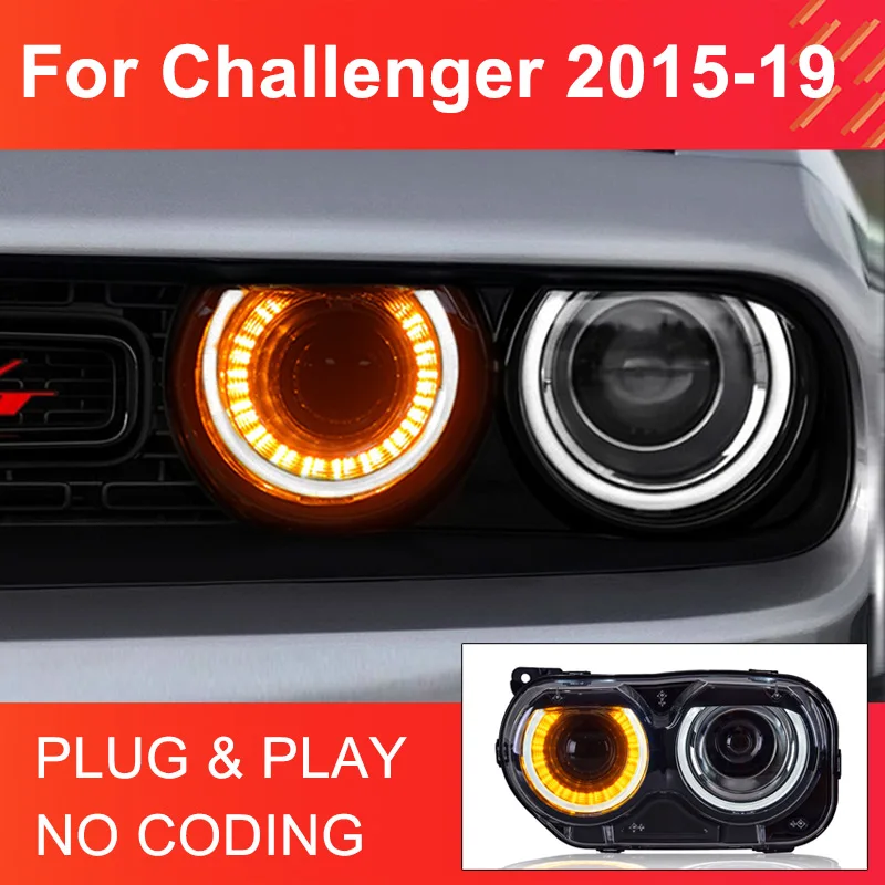 1 пара автомобильных светодиодных фар для Dodge Challenger 2015-2019, фары Plug and Play со светодиодными DRL-поворотными линзами проектора
1 пара автомобильных светодиодных фар для Dodge Challenger 2015-2019, фары Plug and Play со светодиодными DRL-поворотными линзами проектора