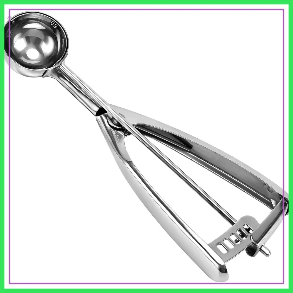 1 Tbsp Cookie Scoop, 36mm Ball, Stainless Steel for Baking Ice Cream Muffin Meatball Melonball
1 Tbsp Cookie Scoop, 36mm Ball, Stainless Steel for Baking Ice Cream Muffin Meatball Melonball