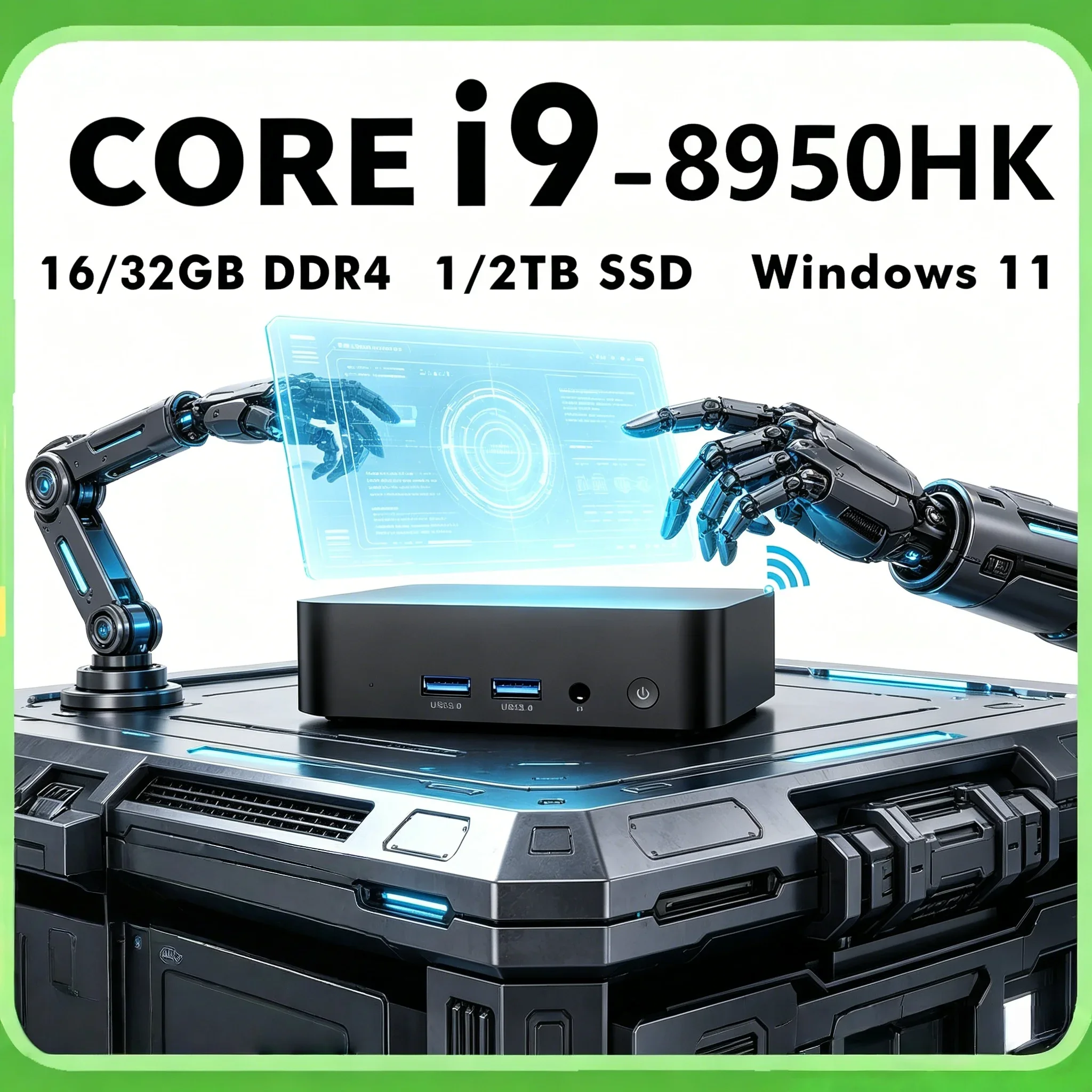 Practical Mini Host 2026 Release 16GB SSD WiFi6 BT5.2 Core I9 8950HK Household Office Gear Multifunctional
Practical Mini Host 2026 Release 16GB SSD WiFi6 BT5.2 Core I9 8950HK Household Office Gear Multifunctional