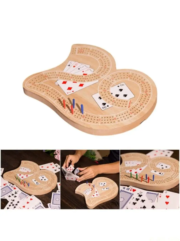 M5TC Wooden Cribbage Board Game Set Strategy Cards Game Continuous 3 Track Board
M5TC Wooden Cribbage Board Game Set Strategy Cards Game Continuous 3 Track Board