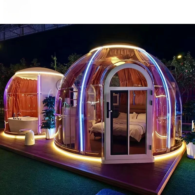 Hot Selling New Arrival PC Dome Hotel Polycarbonate Dome Tent Modular Prefab Dome House for Resorts Villa Garden
Hot Selling New Arrival PC Dome Hotel Polycarbonate Dome Tent Modular Prefab Dome House for Resorts Villa Garden
