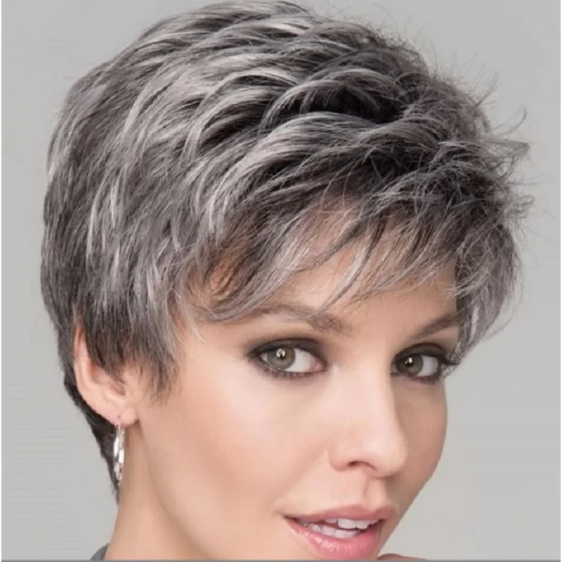 European and American women's , cosplay , fashionable fluffy granny gray mom-style wigs
European and American women's , cosplay , fashionable fluffy granny gray mom-style wigs