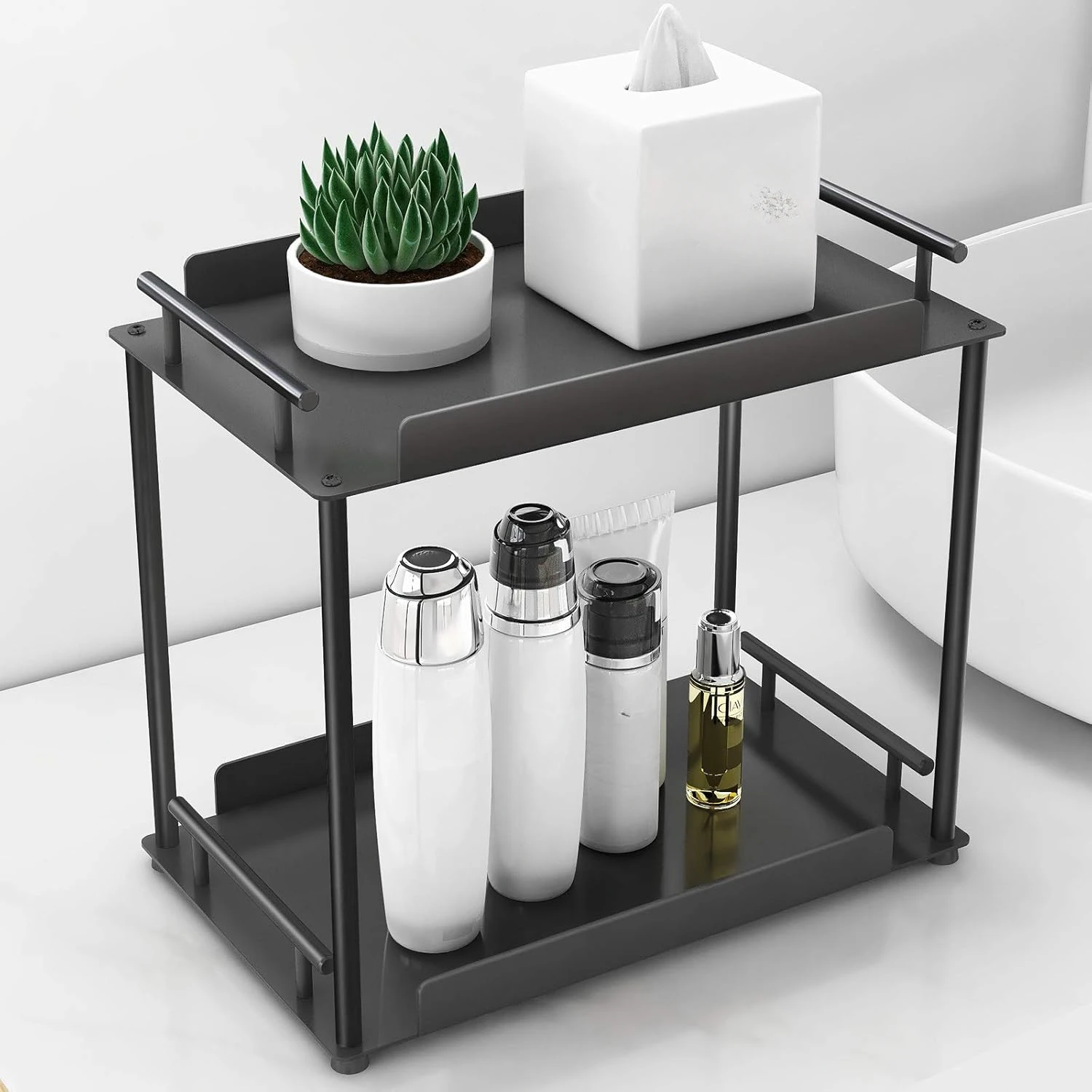 Decorative Tray Cosmetic Organizer,Countertop Storage Shelf for Bathroom, Kitchen, Living Room, Bedroom, Dressing Table
Decorative Tray Cosmetic Organizer,Countertop Storage Shelf for Bathroom, Kitchen, Living Room, Bedroom, Dressing Table
