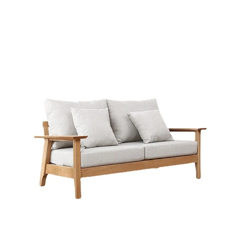 Modern all-solid wood living room furniture oak wide board two-person sofa simple solid wood sofa combination
Modern all-solid wood living room furniture oak wide board two-person sofa simple solid wood sofa combination