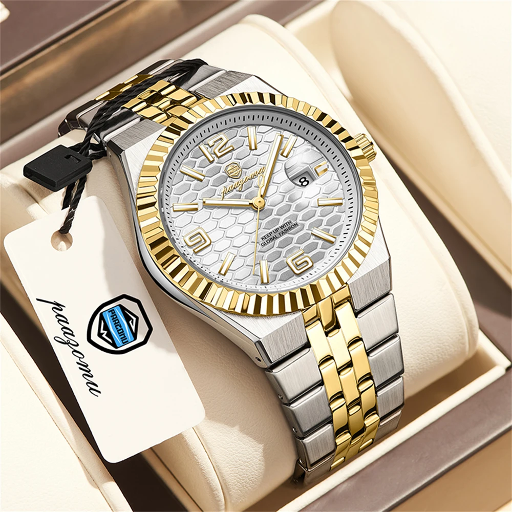 PAAZOMU Men's Quartz Watch With Date Week Luxury Stainless Steel Waterproof Luminous Casual Wristwatch Reloj
PAAZOMU Men's Quartz Watch With Date Week Luxury Stainless Steel Waterproof Luminous Casual Wristwatch Reloj
