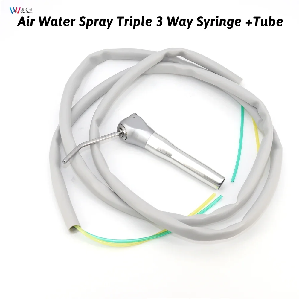 Dental Air Water Spray Triple 3 Way Syringe Handpiece + 2 Nozzles Tips Tubes + Silicone Tube Hose Dental Lab Dentist Equipment
Dental Air Water Spray Triple 3 Way Syringe Handpiece + 2 Nozzles Tips Tubes + Silicone Tube Hose Dental Lab Dentist Equipment