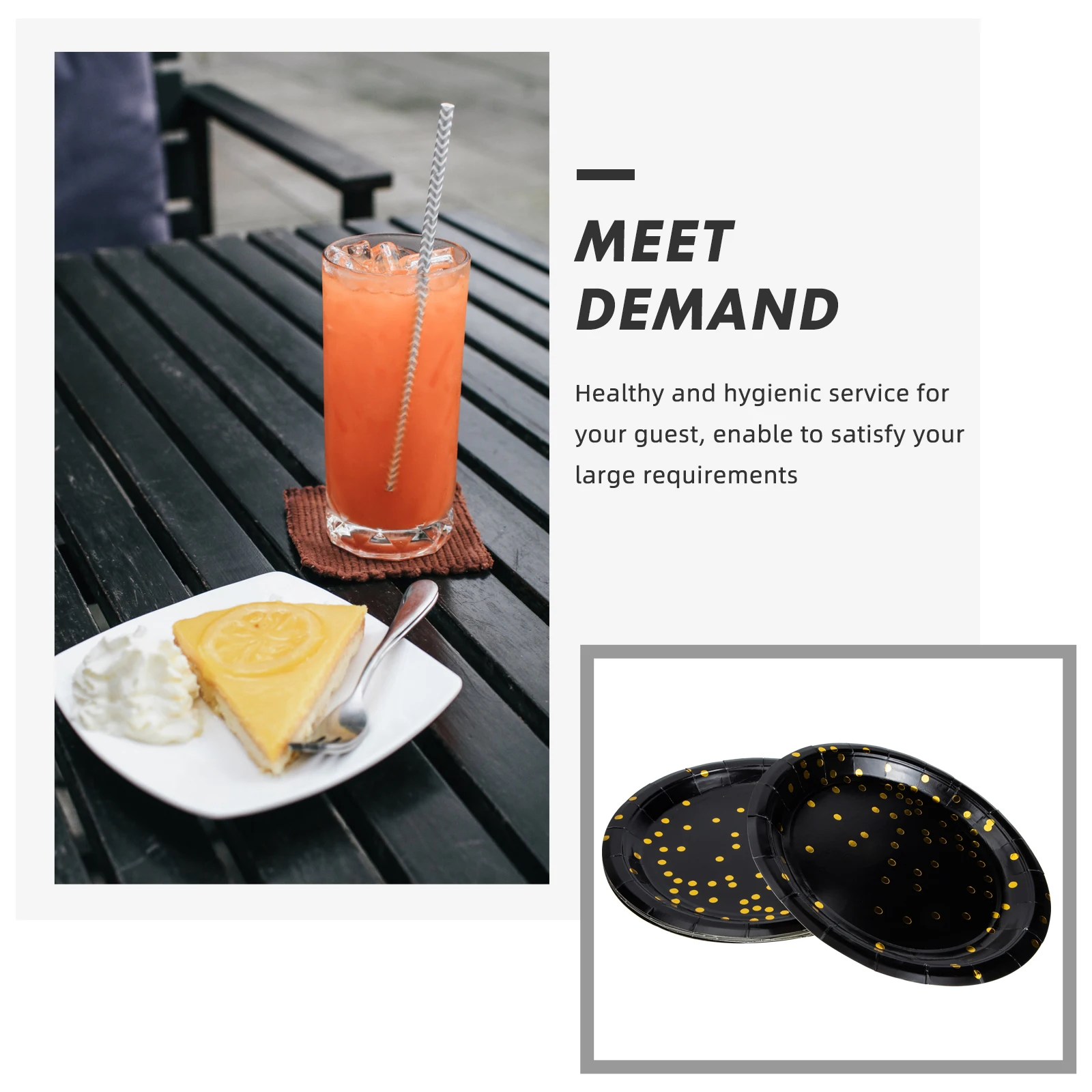 20 Pcs Black Gold Star Paper Plates Disposable Food Tray Party Gathering Round Shape Thickened Material Lightweight Easy Use 
20 Pcs Black Gold Star Paper Plates Disposable Food Tray Party Gathering Round Shape Thickened Material Lightweight Easy Use