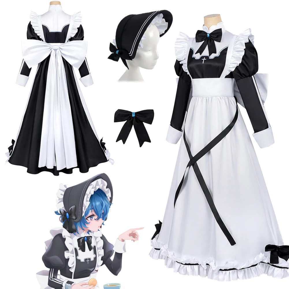 Anime Playing Death Games Food Table Aoi Cosplay Fantasy Maid Dress Women Costume Halloween Female Roleplay Party Outfits
Anime Playing Death Games Food Table Aoi Cosplay Fantasy Maid Dress Women Costume Halloween Female Roleplay Party Outfits