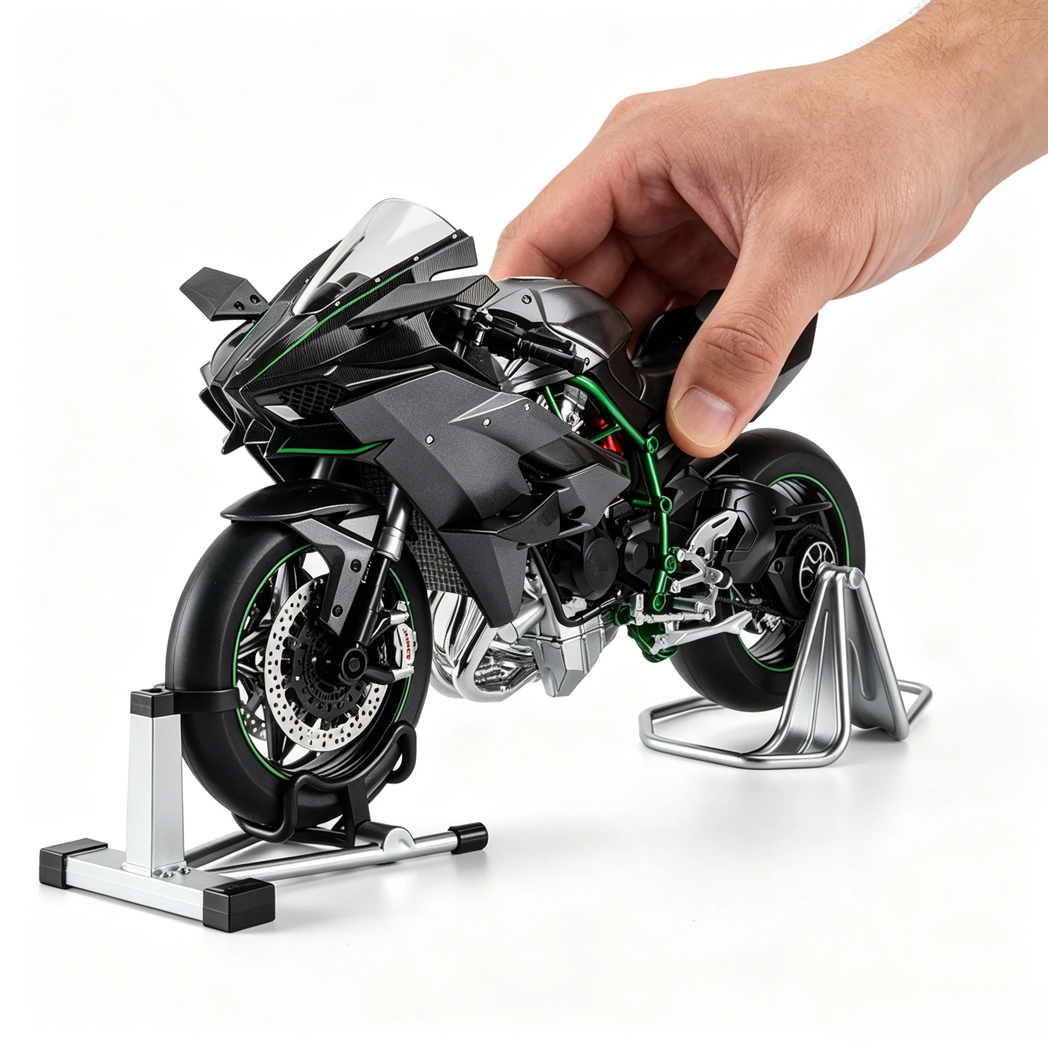 1:6 H2 Alloy Sports Motorcycle Model Diecast Track Racing Motorcycle Model With Spray Sound and Light Toy Gift
1:6 H2 Alloy Sports Motorcycle Model Diecast Track Racing Motorcycle Model With Spray Sound and Light Toy Gift